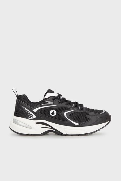 Hammer Jack Comfort Sole Lace-Up Casual Sports Sneaker Shoes Black-White