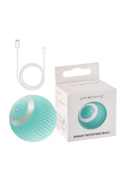 COOYA Interactive Cat Toy Ball, USB Rechargeable Smart Ball, Cat Toy with Light and Automatic Spin