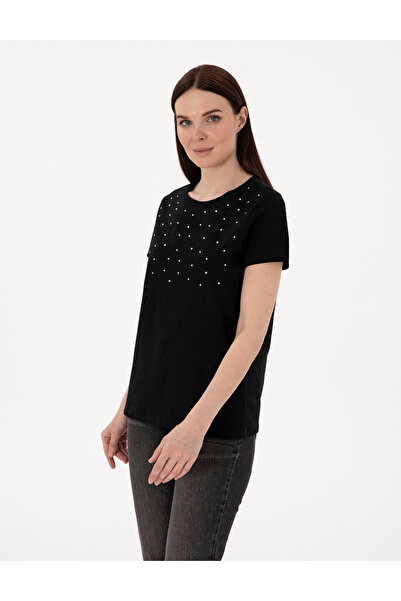 Pierre Cardin Μαύρο T-shirt κανονικής εφαρμογής 50305785-VR046