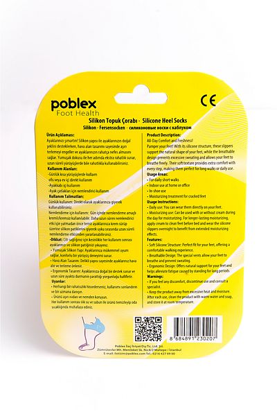 Poblex SILICONE HEEL SOCKS