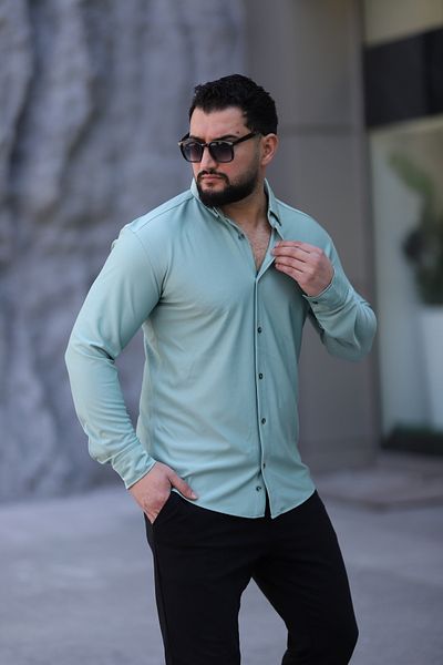 Klothy Мъжка тениска Slim Fit, абсорбираща потта, лесна за гладене, дишаща, 2479