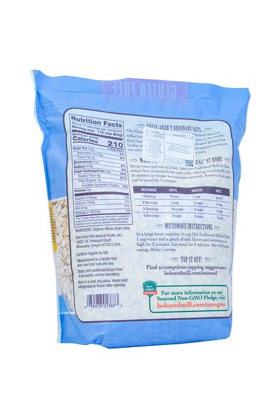 Bob's Red Mill Organic Rolled Oats 907 g