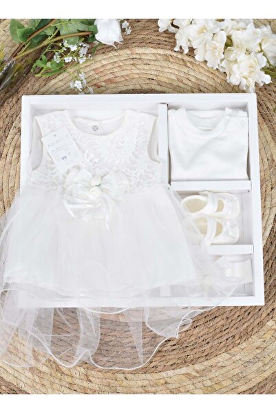 Fun Moment مجموعة هدايا فستان طفل، 4 قطع في صندوق هدايا