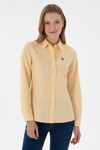 U.S. Polo Assn. Women's Beige Long Sleeve Basic Shirt 50307726 -Vr011
