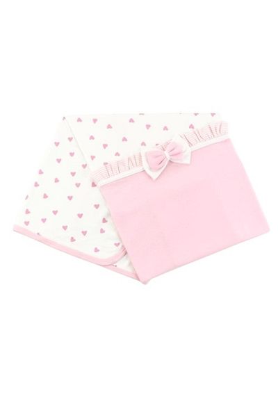 Sebi Bebe Heart and Bow Baby Blanket 1097