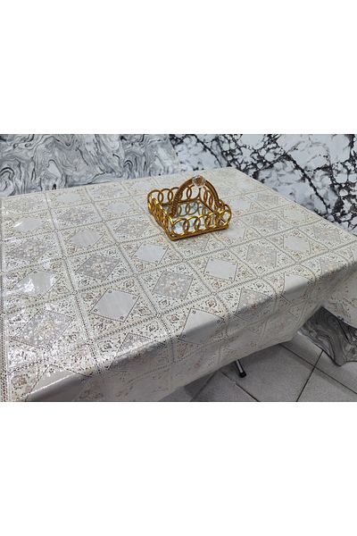 Seron Luxury Square Pattern Transparent Pvc Tablecloth Modern, Erasable and Stylish Protection