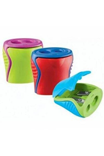 Subaru Double Chamber Pencil Sharpener with Cover