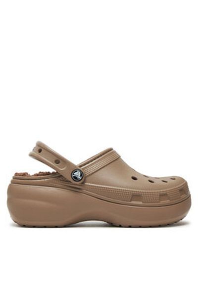 Crocs crocs women's flip-flops 207938 CLASSIC PLATFORM LINED CLOG W brown