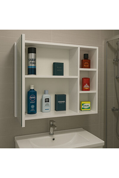 Bygolden Banyo Dolabı Aynalı Üst Modülü