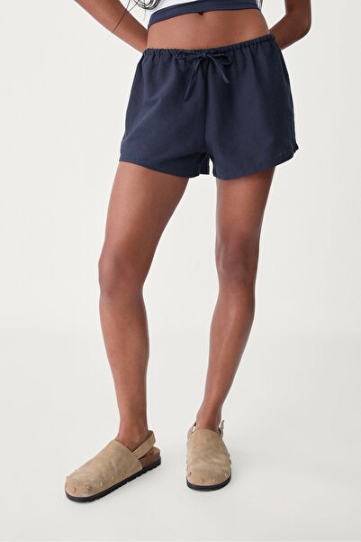 Stradivarius Keten bağcıklı şort