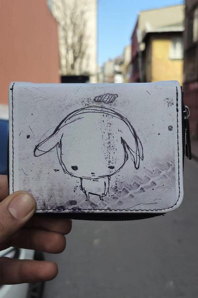 Köstebek White Maiko's Sadness Short Wallet