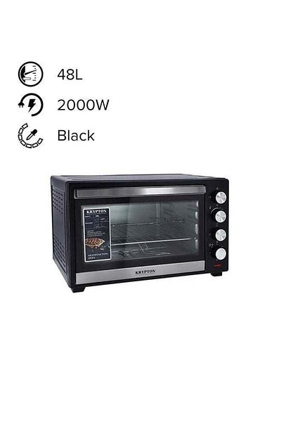KRYPTON Electric Oven, 48L Capacity, 4 Heating Modes, Timer, Rotisserie, Auto Shut-Off Ideal for Baking