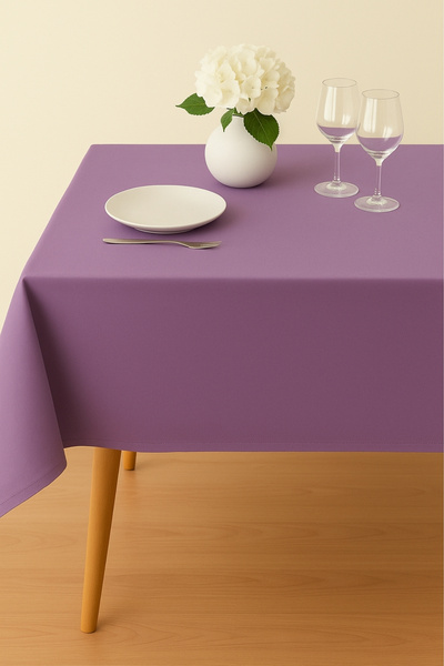 Luvora Home Luna Serisi Kadife Dokulu Masa Örtüsü - Lila