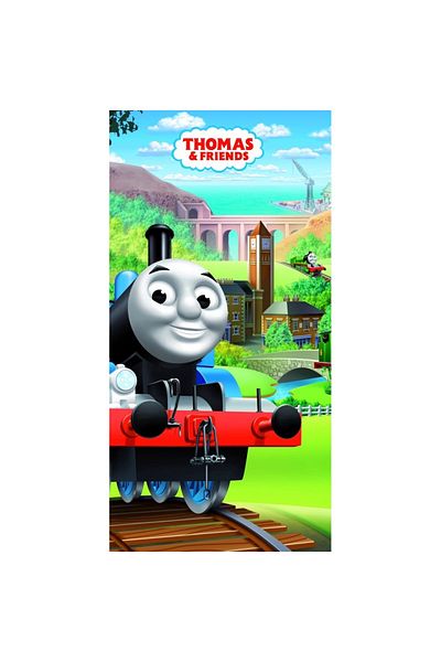 Thomas&Friends Cotton bath towel, multicolor, 70x140cm, Thomas the Tank Engine, Island of Sodor