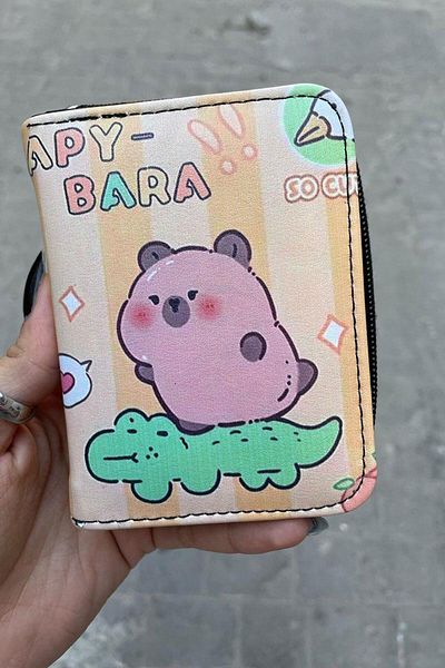 Köstebek Capy Bara Crocodile Short Wallet