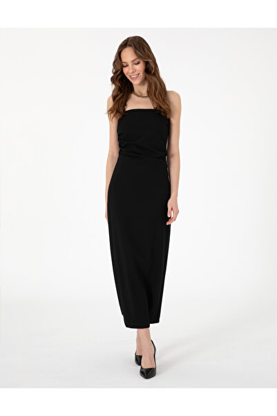 Pierre Cardin Μαύρο Υφαντό Φόρεμα Στενής Γραμμής 50301017-VR046