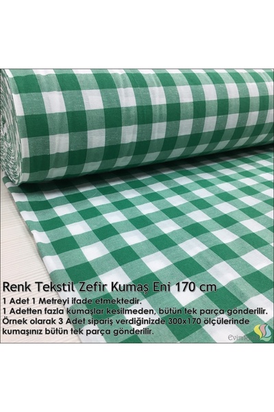 Renk Tekstil Zefir Metrelik Pötikare Kumaş