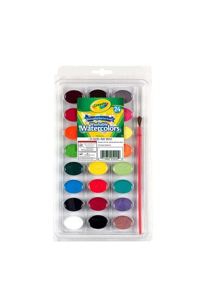 Crayola Washable Watercolors with Brush 24pc