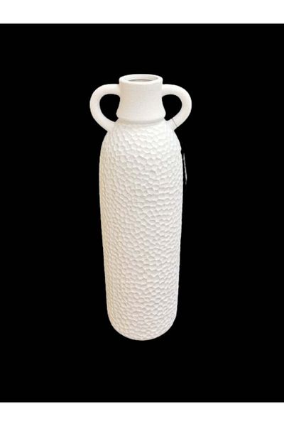 Living Ceramic Vase with Two Handles, Rustic Design, Height 50 cm