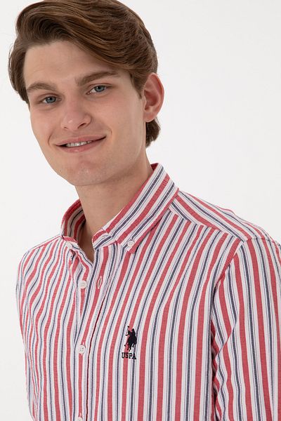 U.S. Polo Assn. Men's Red Long Sleeve Shirt 50306326 -Vr030