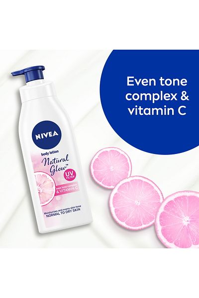 NIVEA Even Tone Body Lotion Natural Glow Complex & Vitamin C Value Pack 400 ml + 250 ml