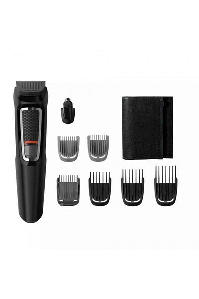 Philips Aparat de Tuns Barba si Parul 8 in 1 Philips MG3730-15 Lame cu Ascutire Automata Acumulator Negru