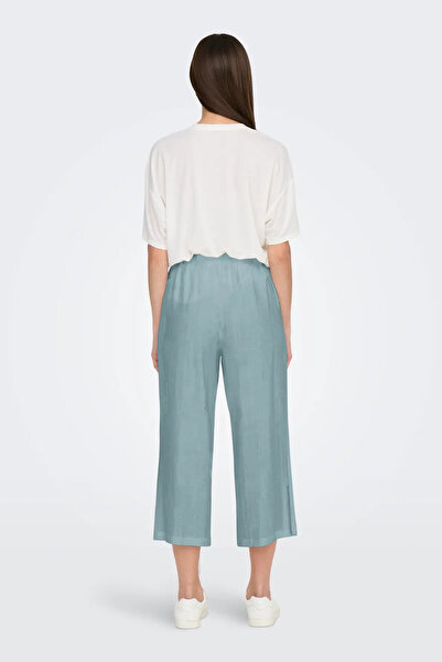 ONLY Women's Onlsıesta Relaxed Fit Linen Pants with Elastic Waist and String Detail 15344603   Mint