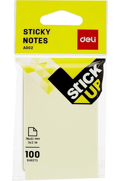 Deli ملاحظات لاصقة صفراء EA00252