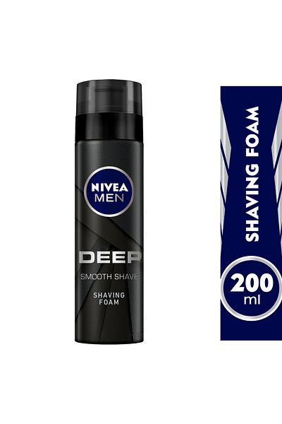 NIVEA Men Shaving Foam Deep Smooth Black Carbon 200 ml
