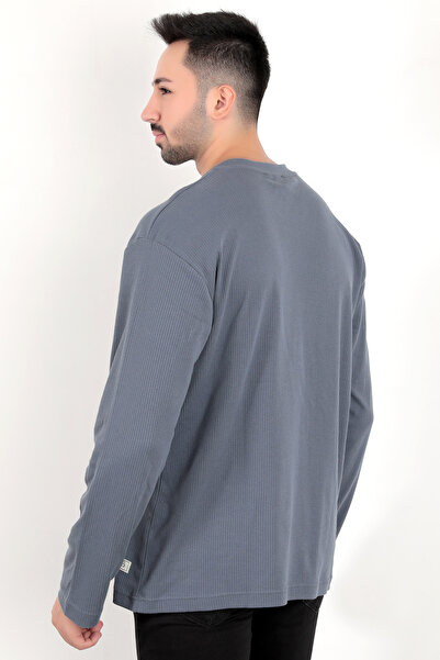 JB John Borners Sweat pentru bărbați S.Blue Interlock Regular cu autocolante cu ac