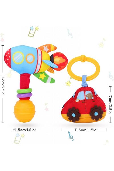 Rxyyos Set Of 2 Montessori Sensory Toys For Babies , Plush/plastic, Multicolor, 0-9 Months