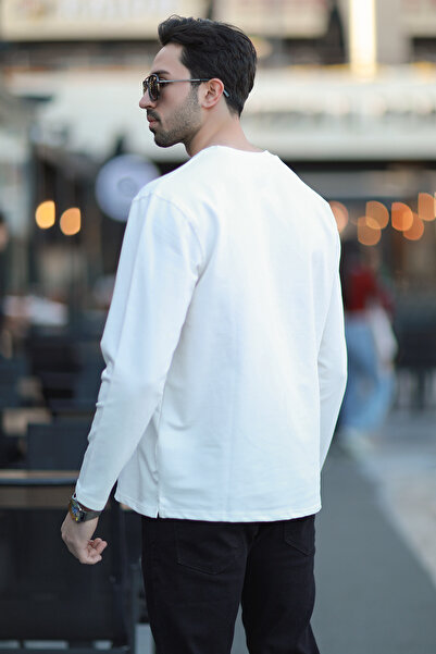 JB John Borners Чоловічий велосипедний комір з принтом, детальний, 2-нитковий світло-сірий світшот - 5725