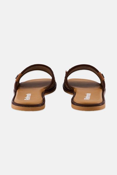 Refresh Women Textile Upper Slip On Flats, Brown
