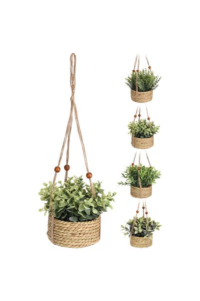 Homelux Planta de decor in ghiveci, 13x6 cm, iarba de mare/natura, disponibila in 4 variante
