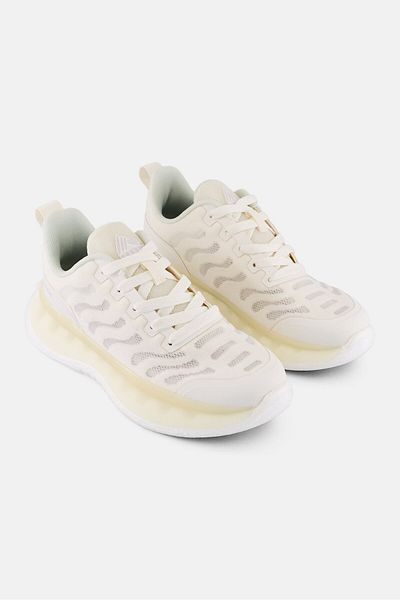 RBX Women Brand Logo Lace Up Training Shoes, Beige
