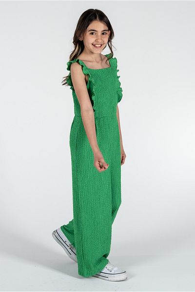 Kyron Girl's Wrinkled Fabric Summer Jumpsuit / with Different Color and Pattern Options / New Trend