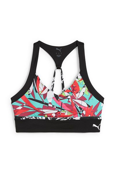 Puma 4keeps Tropical γυναικείο μαύρο αθλητικό σουτιέν προπόνησης 52678651