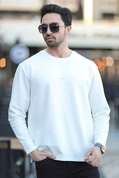 JB John Borners Чоловічий велосипедний комір з принтом, детальний, 2-нитковий світло-сірий світшот - 5725