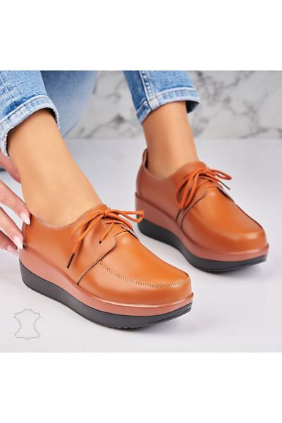 Joana Women's Loafers Natural Leather Camel Vedi