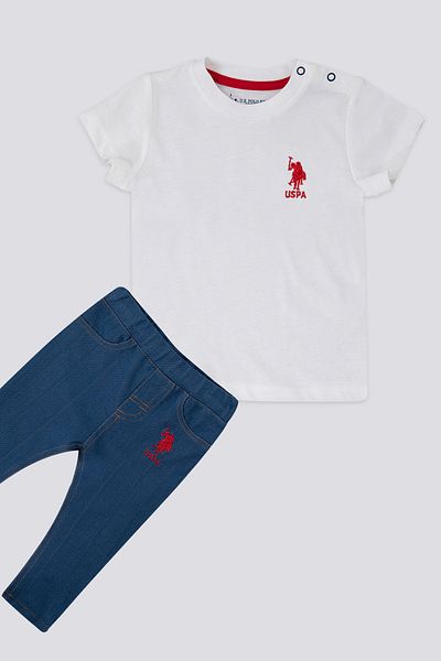 U.S. Polo Assn. SS23-Set de două piese pentru bebeluși-USB1153