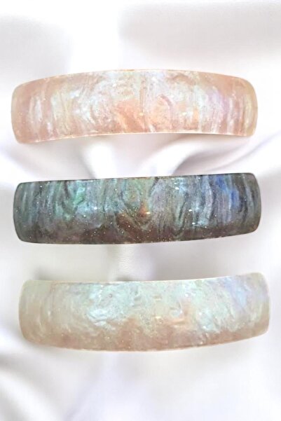 PETEK 3 Adet Büyük Kemik Otomatik Klipsli Saç Tokası Soft