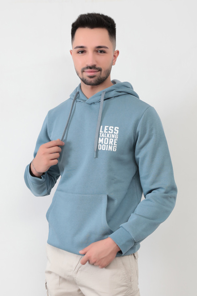 JB John Borners Ανδρικό φούτερ με κουκούλα μεγάλου μεγέθους με τσέπες καγκουρό