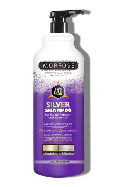 Morfose Morfose Silver Hair Shampoo 1000ml - For Blonde, Platinum & White Hair