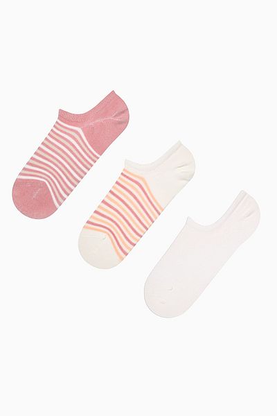 Penti Pinky Gestreifte 3er-Pack Sneaker-Socken