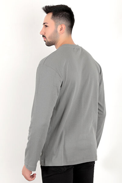 JB John Borners Ανδρικό A.Khaki Needle Sticker Interlock Regular Sweat