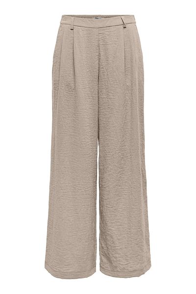 ONLY Women's Onlemıa Relaxed Cut Loose Wide Leg Elastic Waist Trousers 15347204 Beige