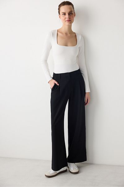 Penti Black High Waist Drape Pants