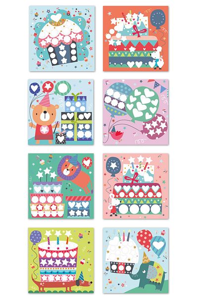 Apli Kids Educational game Metal box with stickers Party, +3 years