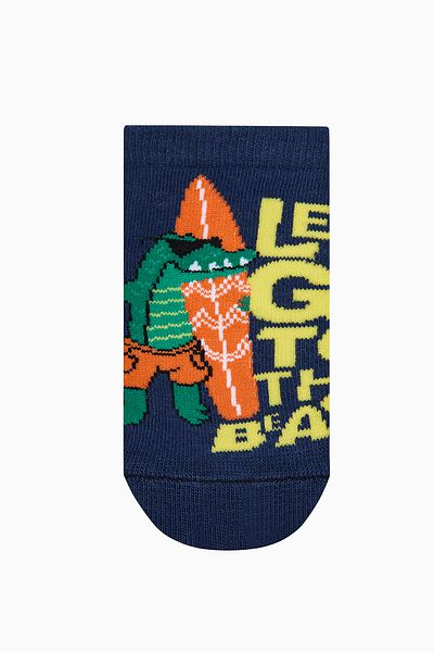 Penti Mehrfarbige 3-teilige Booties-Socken mit Krokodilmuster für Jungen