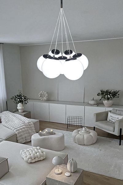 Fer Avize Cloud 7 Led White Light Chandelier Modern Energy Saving Decorative Chandelier Living Room Cafe Hall